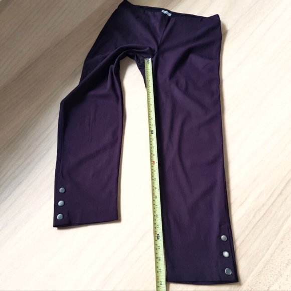 VAN HEUSEN Maroon Stretch Slip-On Pants With Snaps on the Pant Legs - Picture 6 of 9